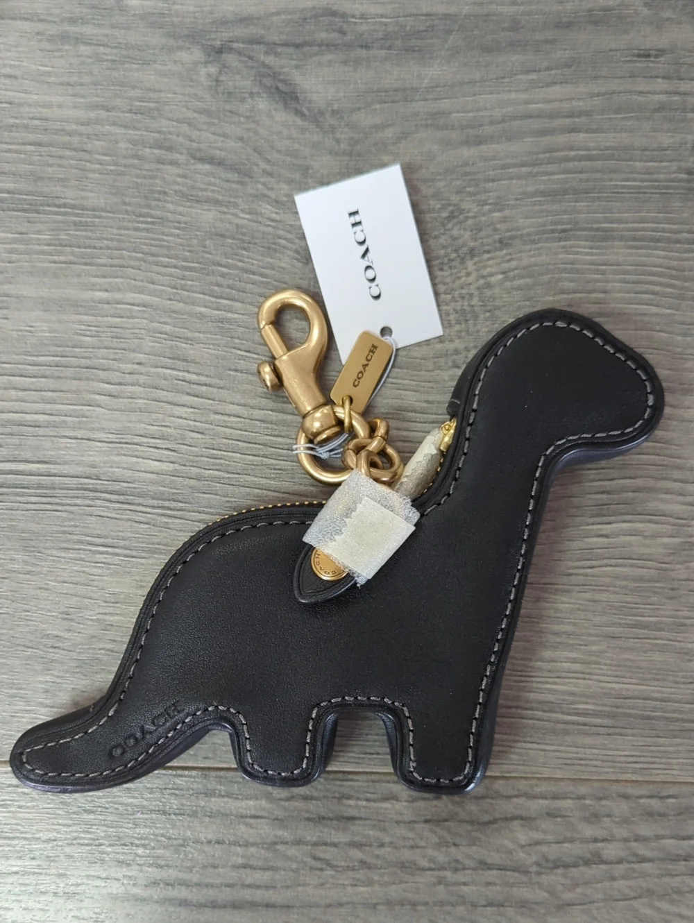 Coach Rexy Dinosaur Coin Purse Bag Charm Glovetanned Leather - Picture 1 of 3